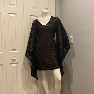 Julian Chang drama sleeve mini dress